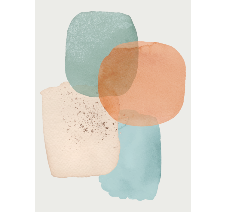 Estor enrollable moderno manchas de colores geométricas - TenVinilo