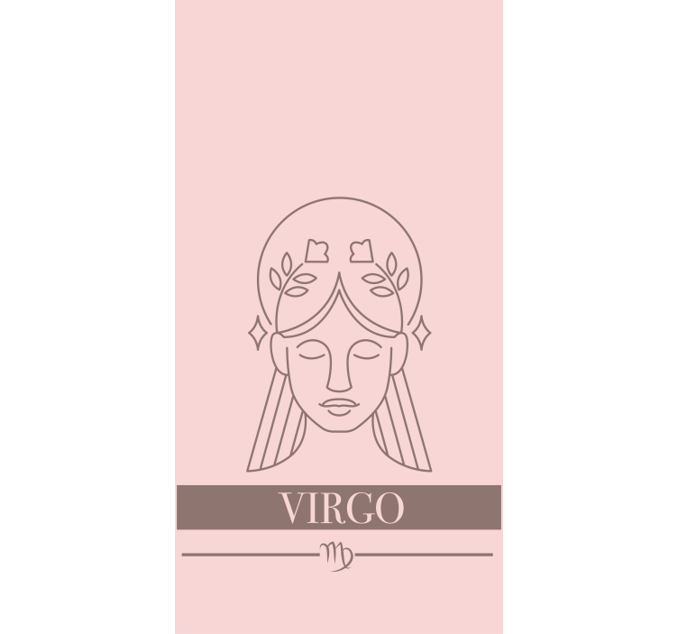 Estor enrollable diseño de tarjeta rosa de virgo - TenVinilo