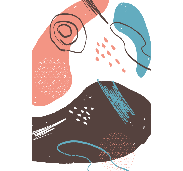 Estor salón Grunge Brush colorido - TenVinilo