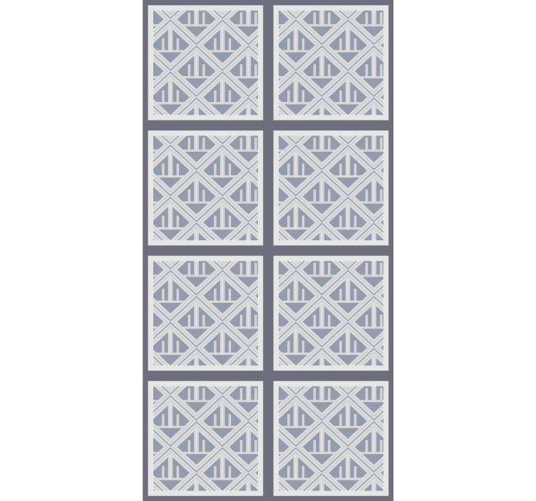 Estor enrollable moderno secciones con patrones geométricos - TenVinilo