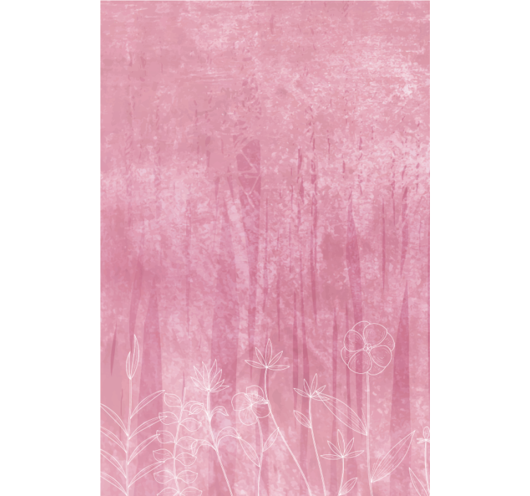 Estores enrollable flores diseño de silueta floral - TenVinilo