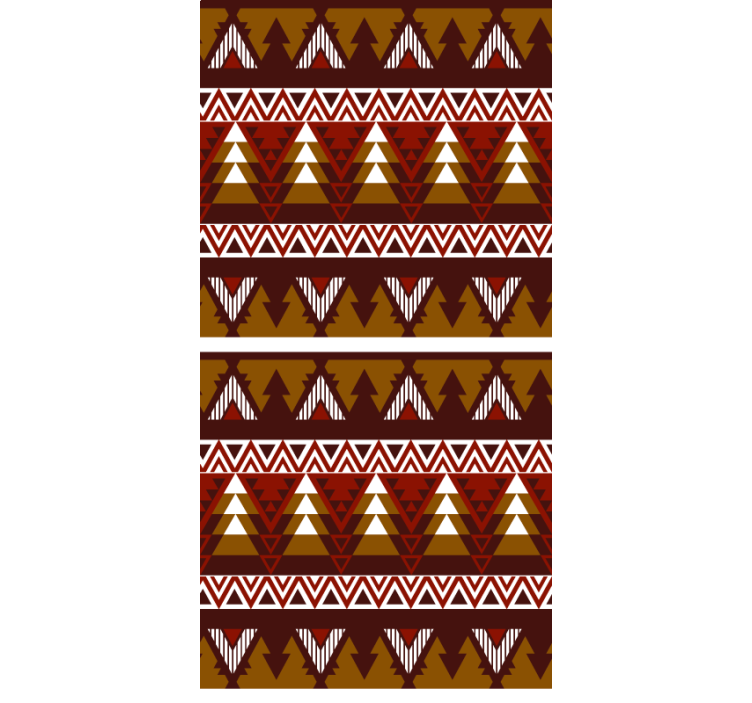 Estor enrollable nórdico patrón geométrico de bosque - TenVinilo