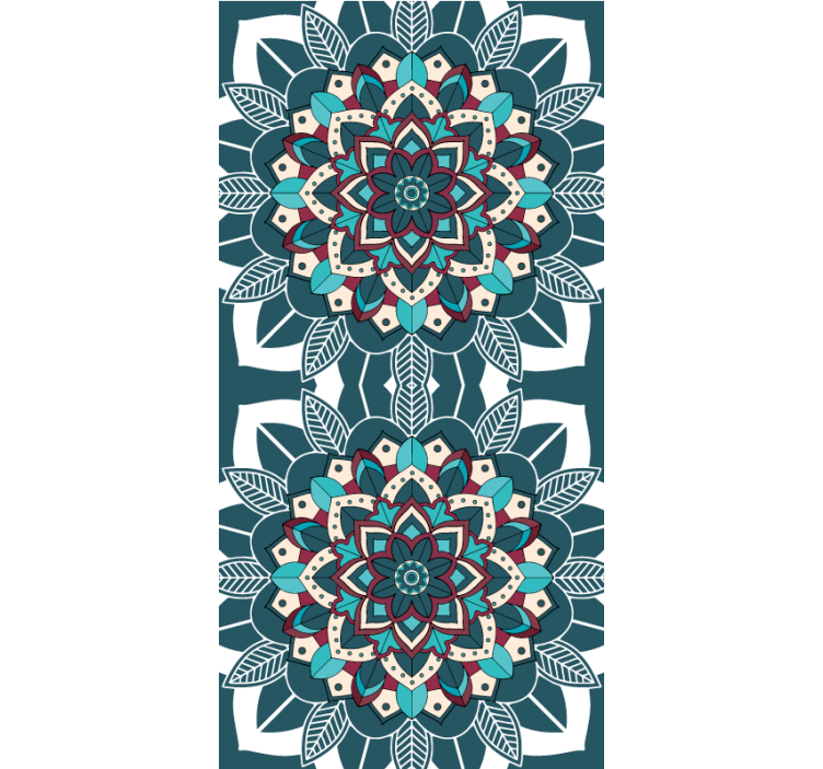 Estor enrollable textura elegantes azulejos azules - TenVinilo