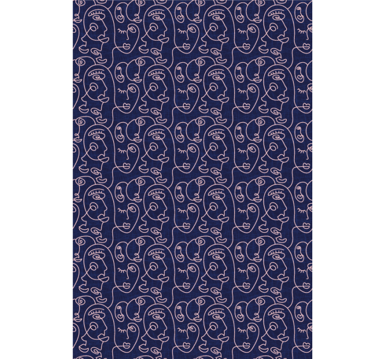 Estor enrollable dibujo patrón de cara abstracta - TenVinilo