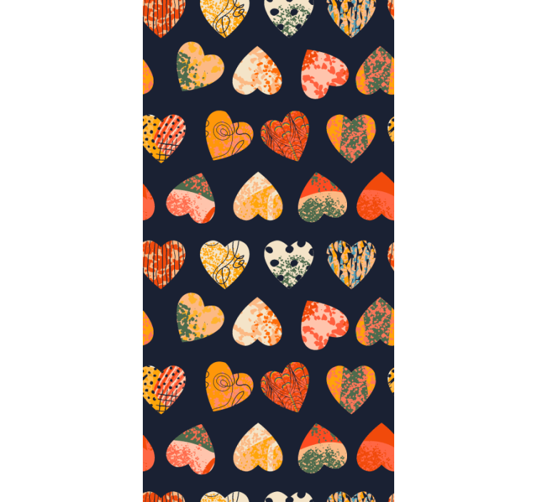 Estor enrollable románticos colección de patrones corazón - TenVinilo