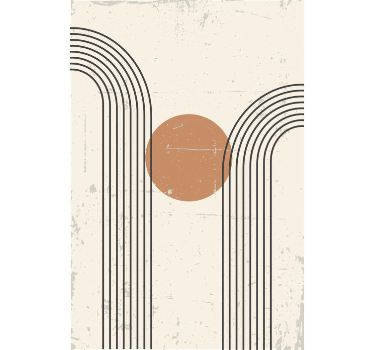 Estor enrollable moderno arco abstracto beige - TenVinilo