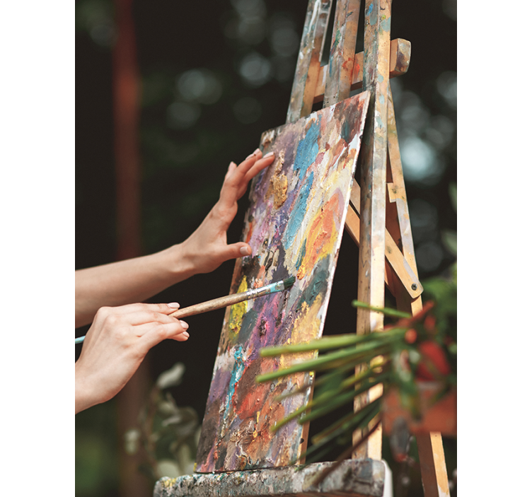 Estor dibujos pintor trabajando - TenVinilo