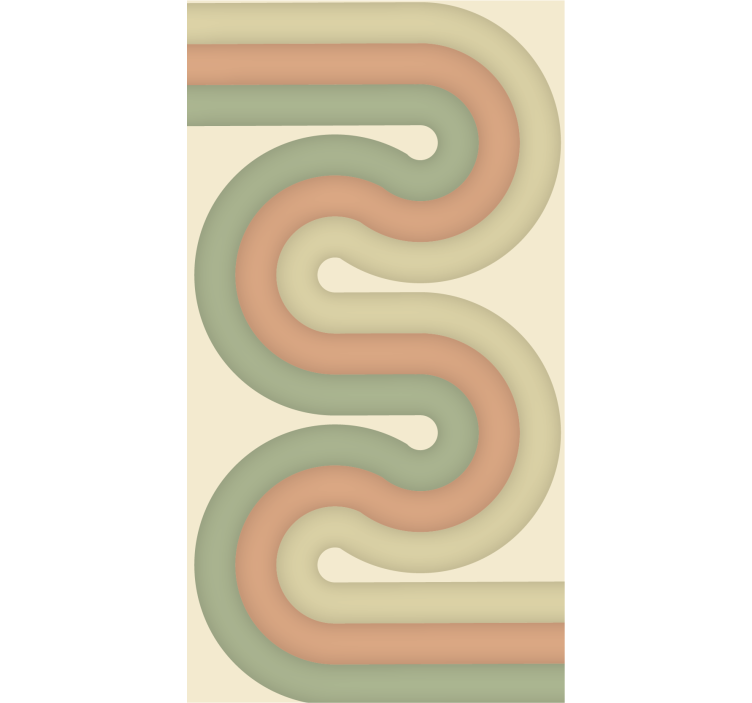 Estor enrollable salón patrón de línea curva - TenVinilo