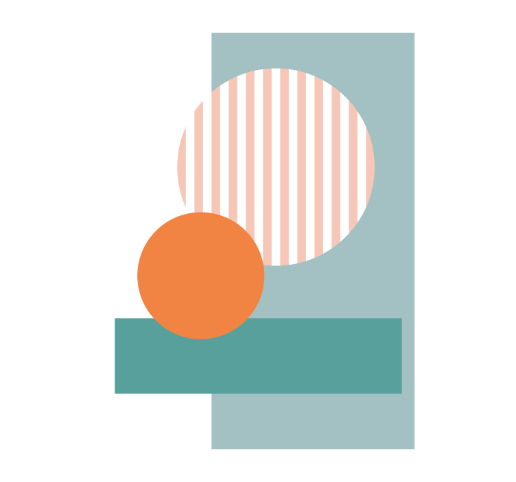 Estor enrollable salón círculos abstractos azules - TenVinilo