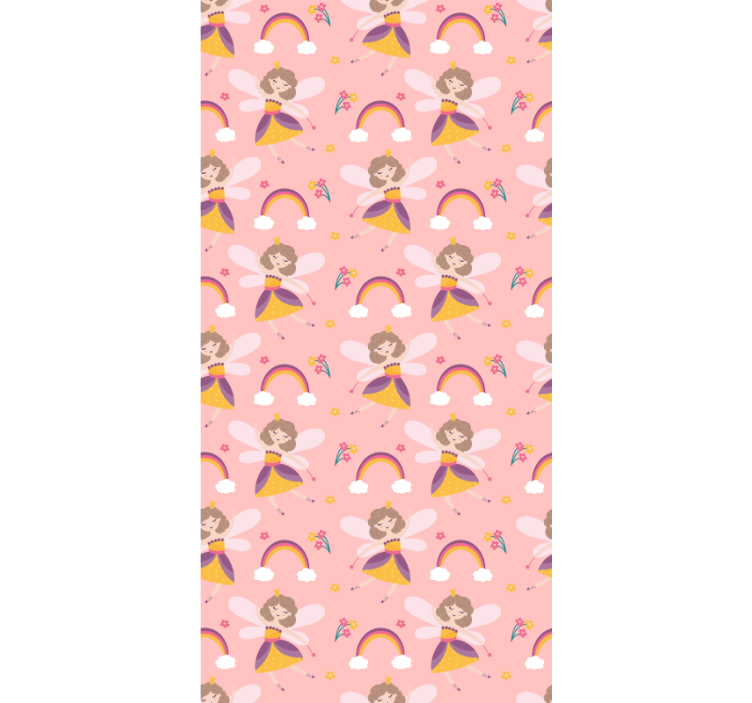 Estor enrollable rosa patrón de hadas - TenVinilo