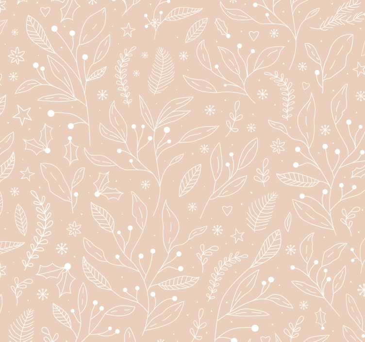 Estor enrollable beige plantas navideñas - TenVinilo