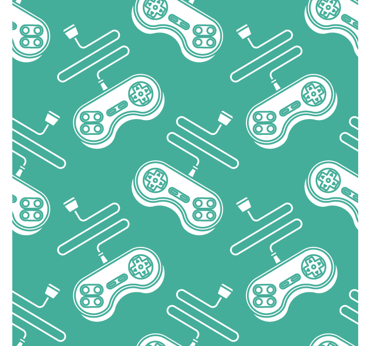 Estor enrollable gamer patrón de controles retro blanco - TenVinilo