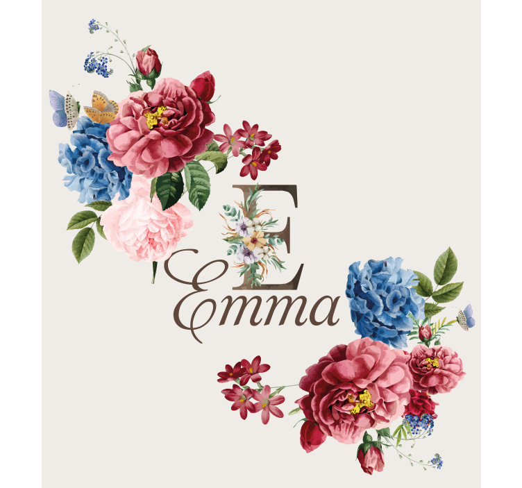 Estor enrollable personalizable inicial floral - TenVinilo