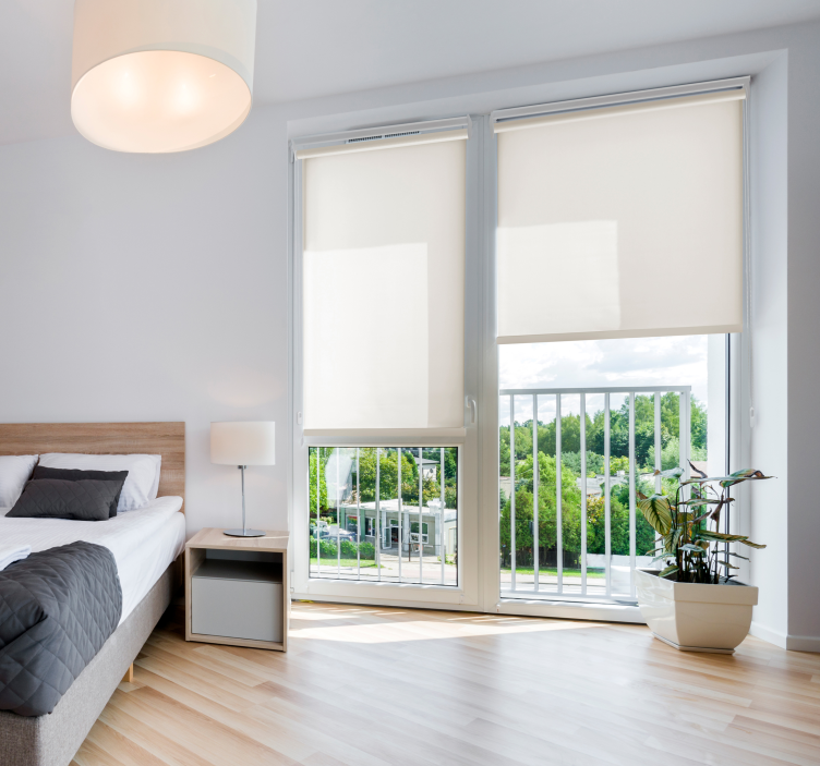 Estor enrollable blanco hueso translúcido - TenVinilo