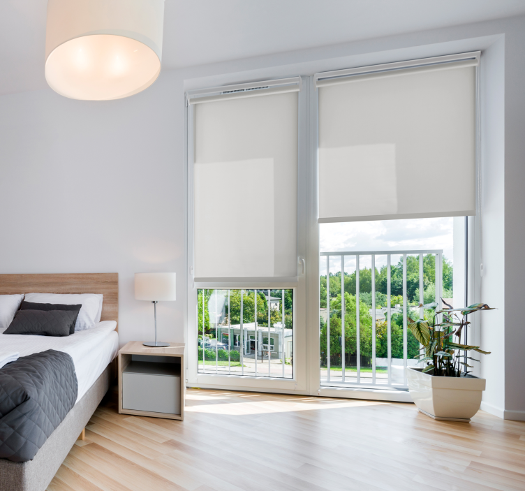 Estor enrollable gris plata translúcido - TenVinilo