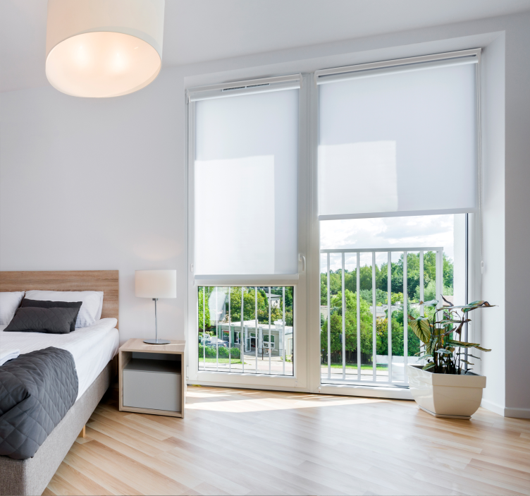 Estor enrollable blanco translúcido - TenVinilo