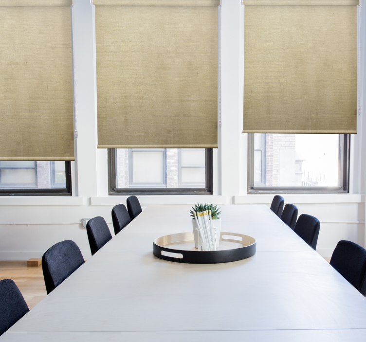 Estor enrollable beige estilo rústico - TenVinilo