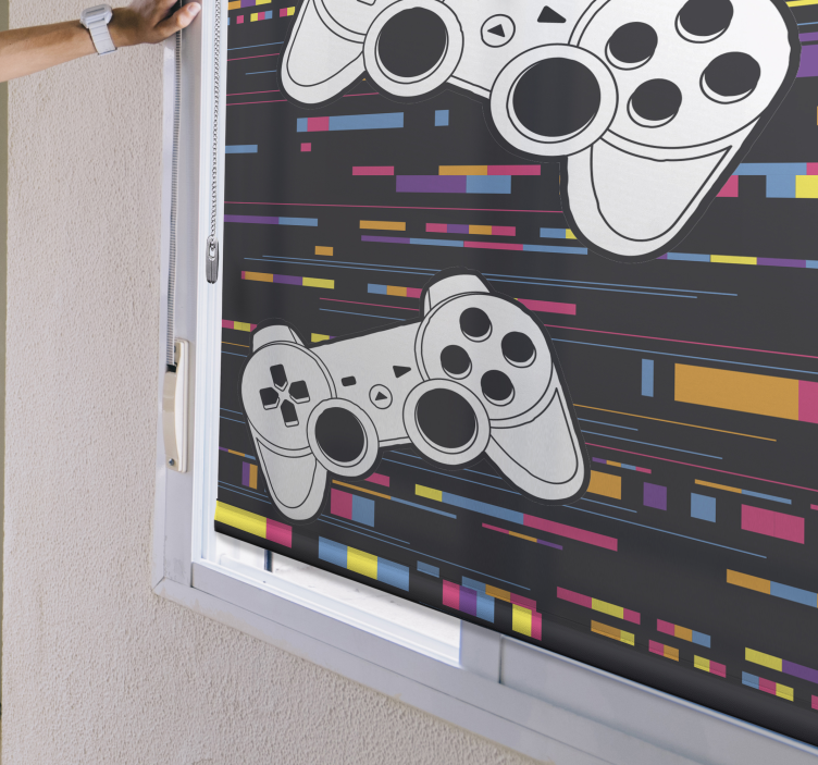 Estor enrollable gamer estilo retro - TenVinilo