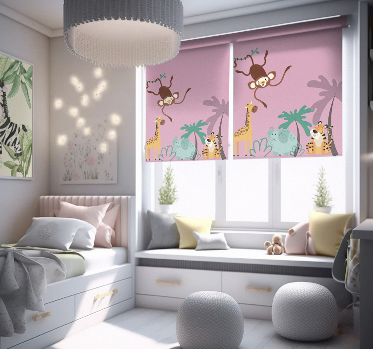 Estor habitación infantil animales Boho kids jungle - TenVinilo