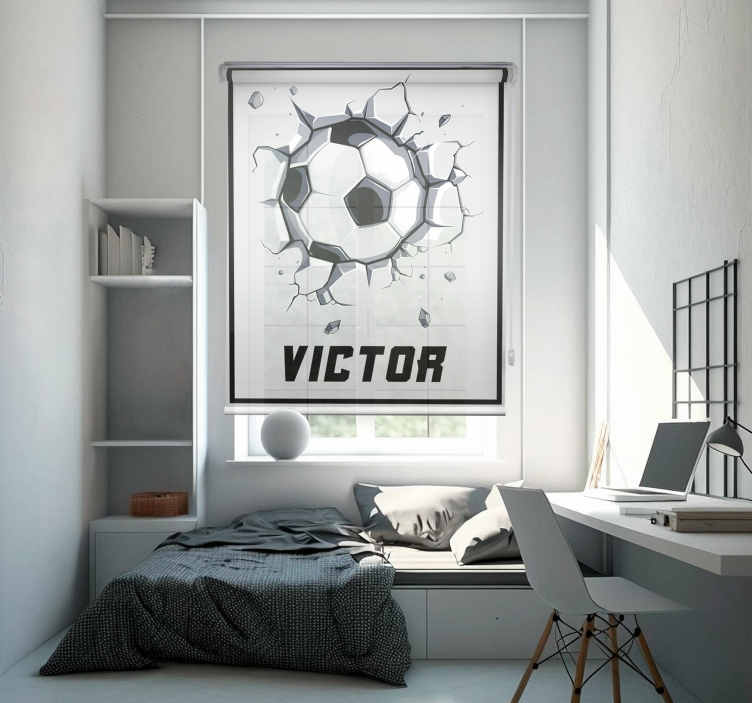 Estor habitación infantil pelota 3D con nombre - TenVinilo