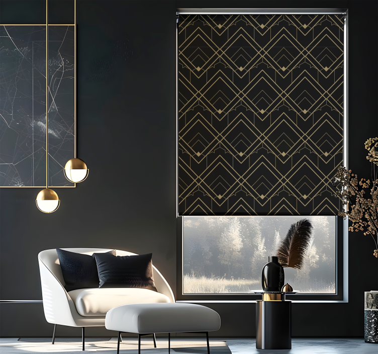 Estor enrollable elegante patrón vectorial - TenVinilo