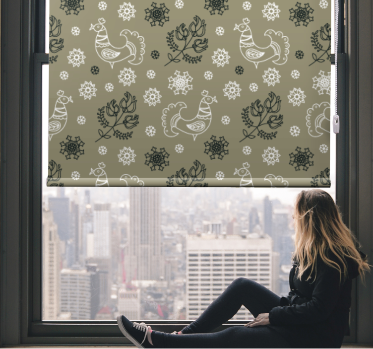 Estor enrollable animales encantadores patrones de aves - TenVinilo