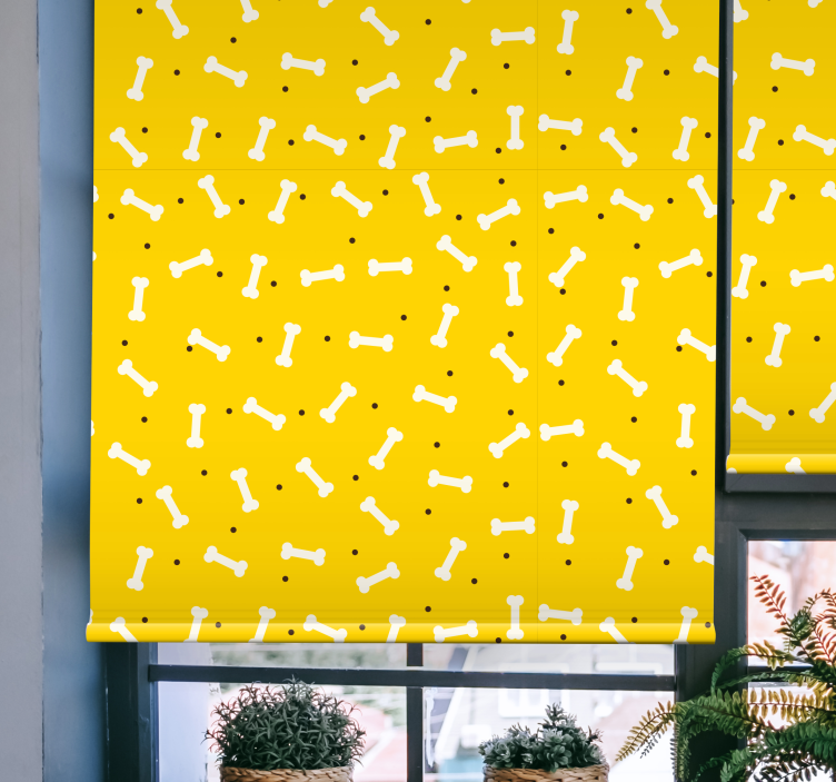 Estor enrollable animales patrón de hueso juguetón - TenVinilo