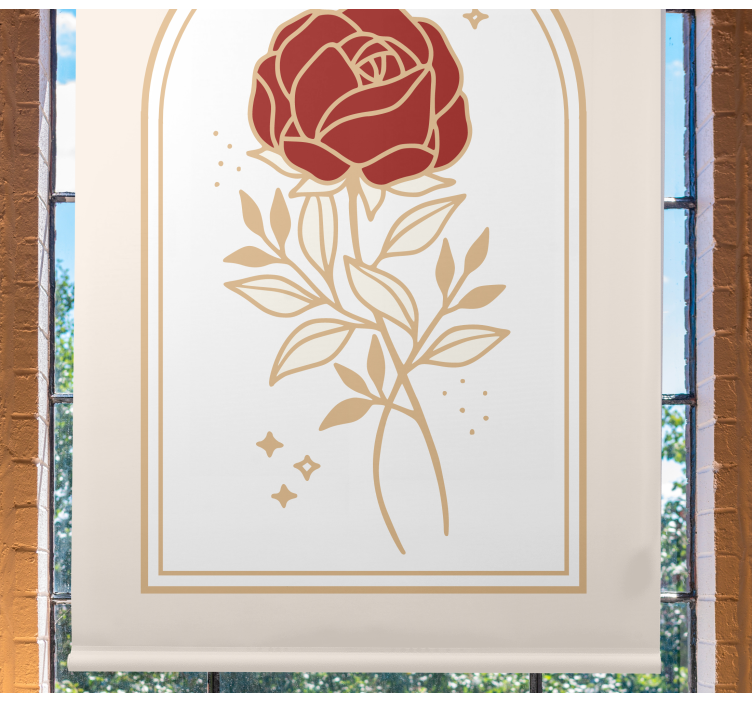 Estor enrollable elegante rosa arqueada beige - TenVinilo