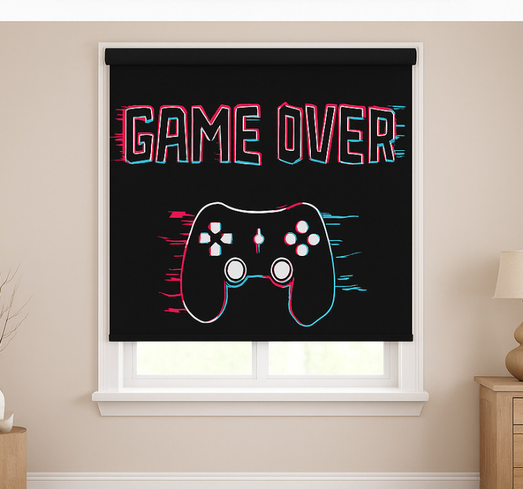 Estor enrollable gamer game over - TenVinilo