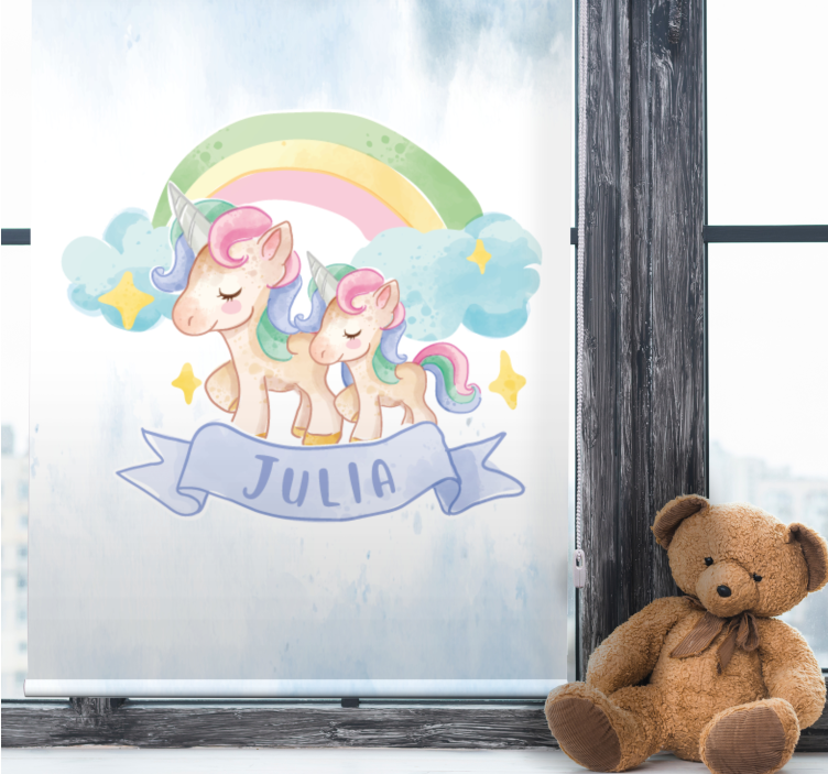 Estor enrollable infantil aventura del unicornio - TenVinilo
