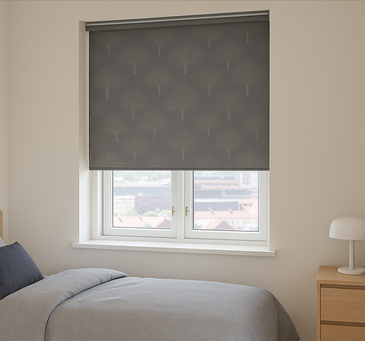 Estor enrollable juvenil patrón de árbol - TenVinilo