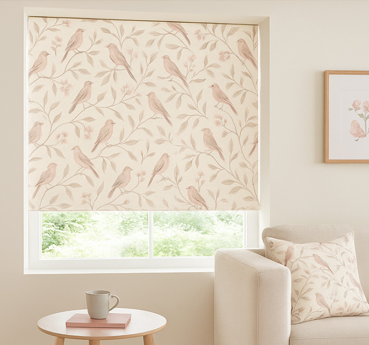 Estor enrollable juvenil sendero de aves vintage - TenVinilo