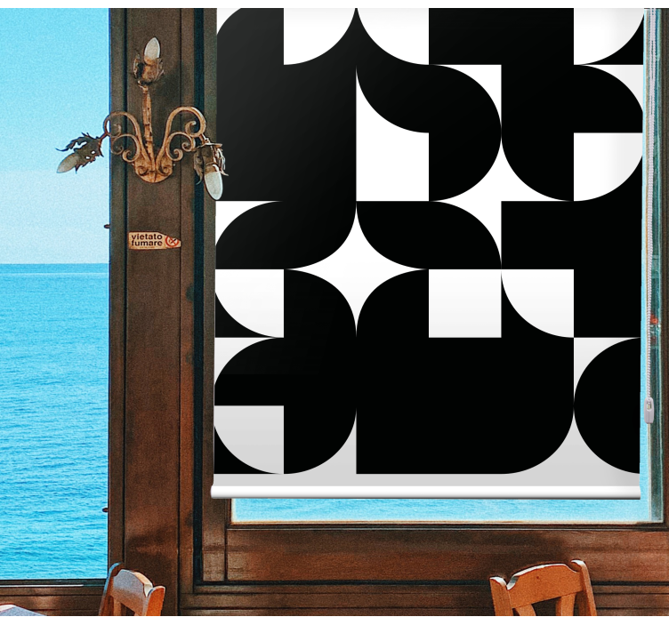 Estor enrollable moderno arreglos geométricos energéticos - TenVinilo