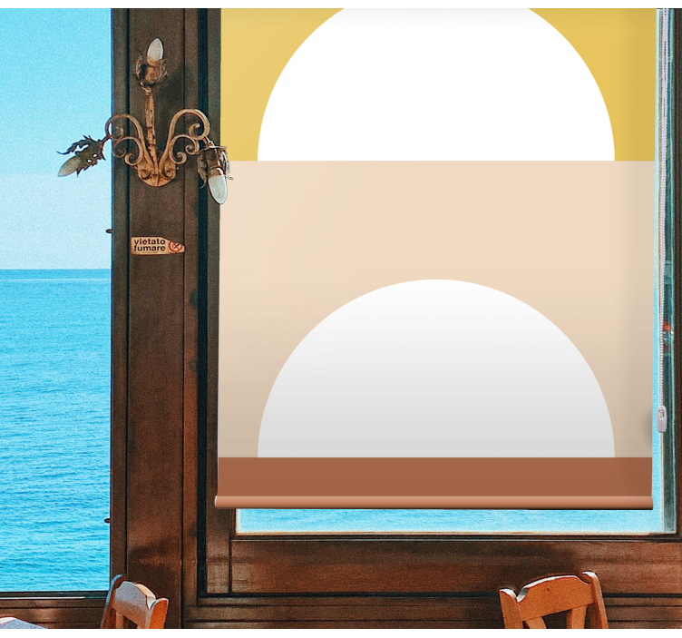 Estor enrollable moderno círculos del sol naciente - TenVinilo