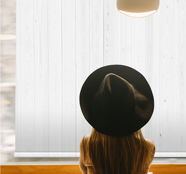 Estor enrollable moderno tablones de madera grises - TenVinilo