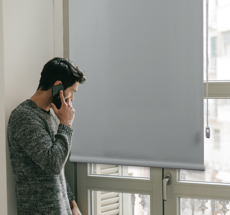 Estor enrollable opaco rodillo gris elegante - TenVinilo