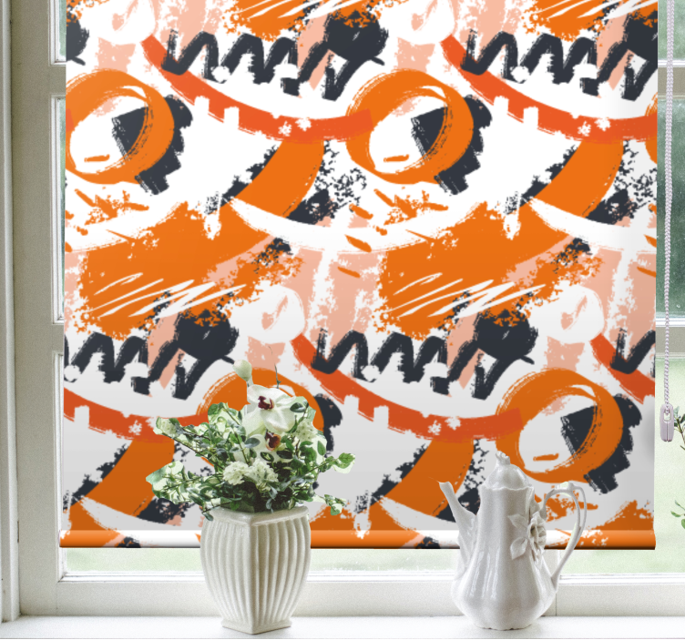 Estor enrollable textura motivo circular abstracto - TenVinilo