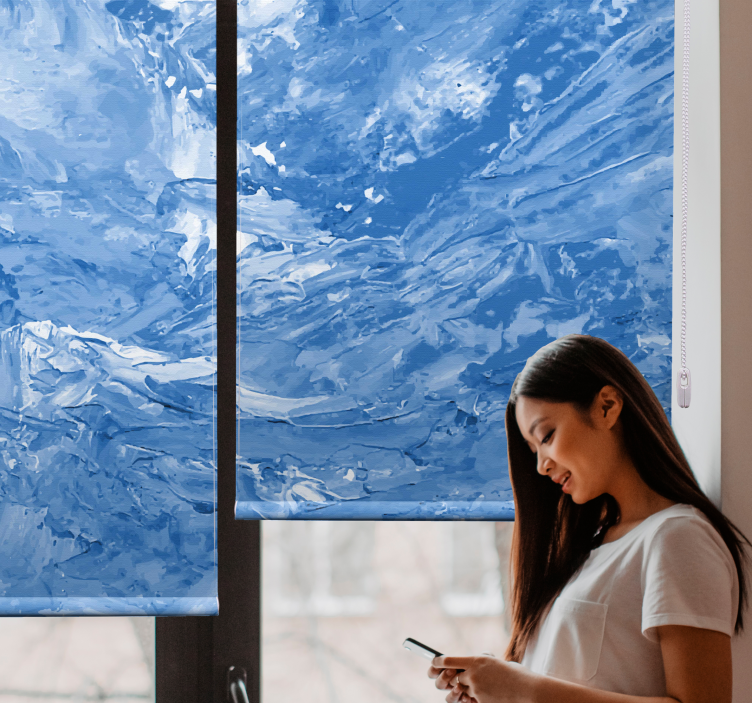 Estor enrollable textura motivo de olas del océano - TenVinilo