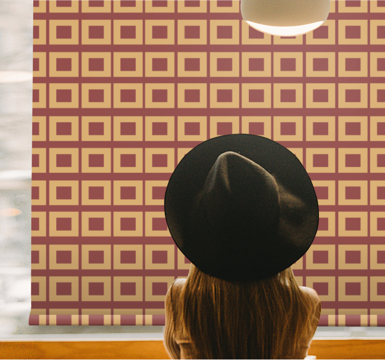 Estor enrollable textura patrón cuadrado geométrico - TenVinilo