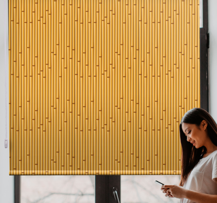 Estor enrollable textura patrón de bambú - TenVinilo