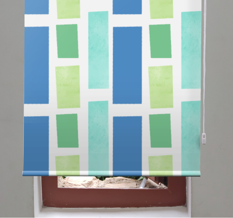 Estor enrollable textura patrón de bloques geométricos - TenVinilo