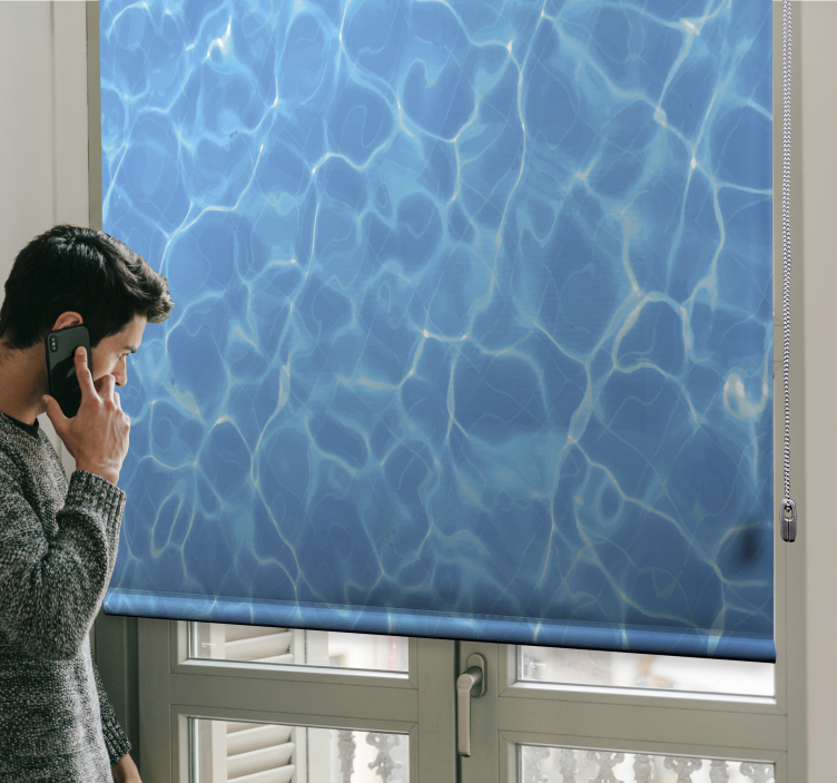 Estor enrollable baño reflejos de la superficie del agua - TenVinilo