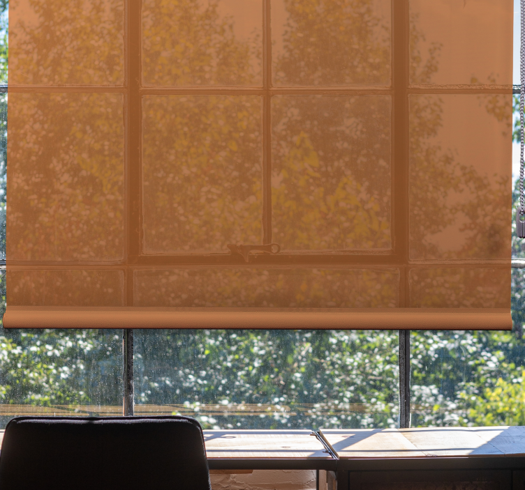 Estor enrollable textura tono naranja cálido - TenVinilo