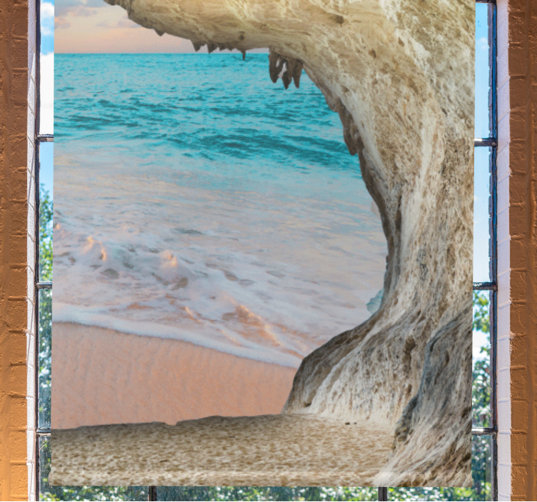 Estor enrollable vista de la playa de la cueva - TenVinilo