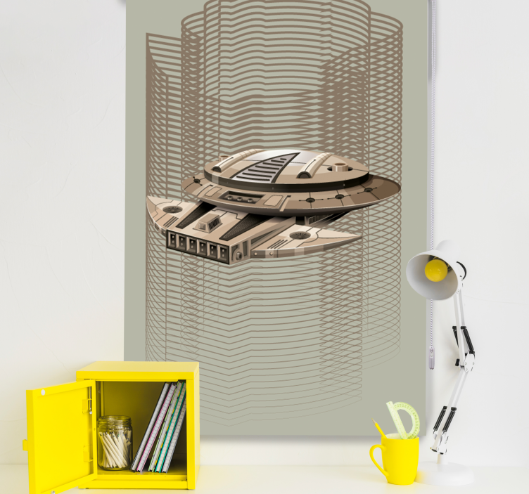 Estor enrollable gamer diseño astronave - TenVinilo