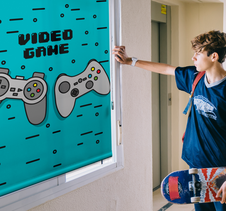 Estor enrollable gamer con dos mandos - TenVinilo