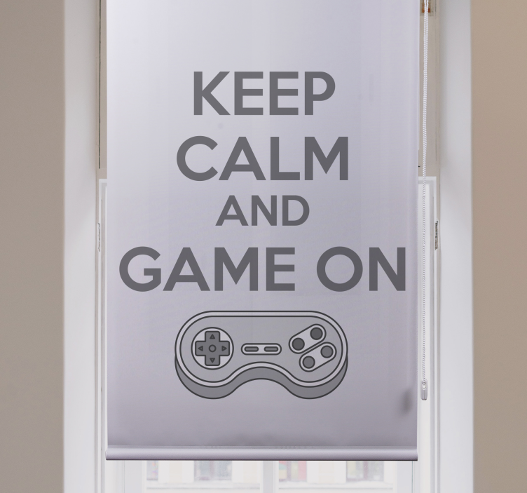 Estor enrollable cocina moderna  "Keep calm and game on" - TenVinilo