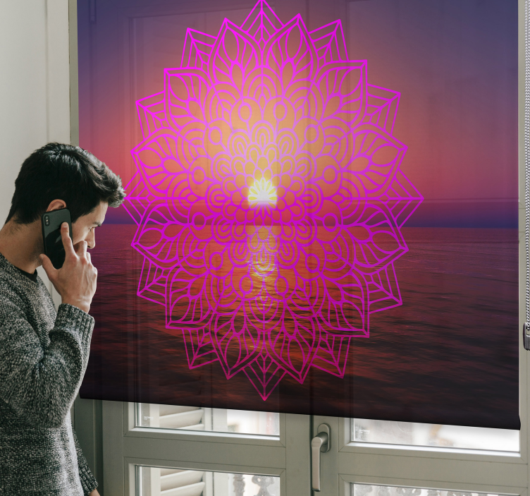 Estor enrollable pasillo zen mandala soleado - TenVinilo