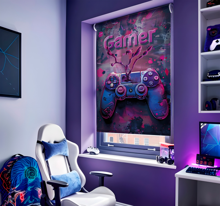 Estor enrollable gamer efecto 3d - TenVinilo