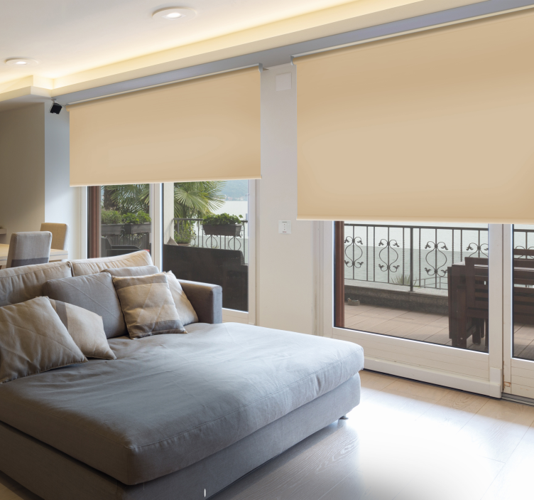 Estor enrollable beige opaco - TenVinilo